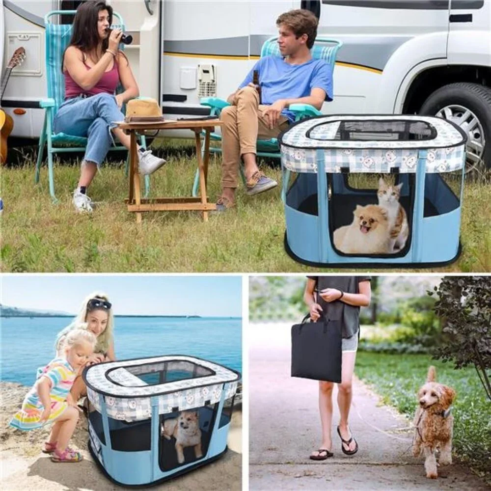 Portable Foldable Pet Playpen Collapsible Crates Kennel Playpen for Dog cat